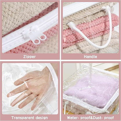 10-Pack Clear Zippered Storage Bags - Image 4