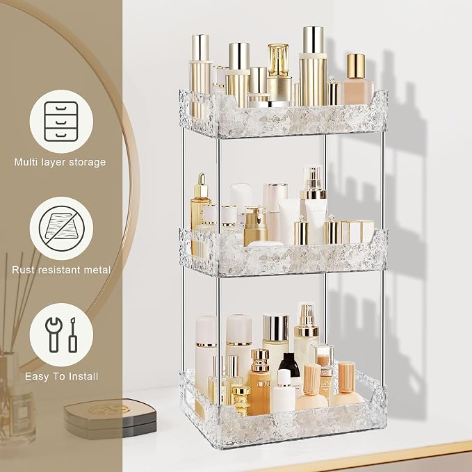 3-Tier Bathroom Counter Organizer Countertop Storage, Dresser Organizer Vanity - Image 8