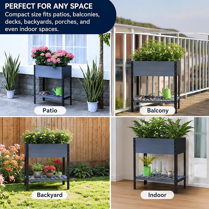 Raised Garden Bed with Metal Legs - Image 8