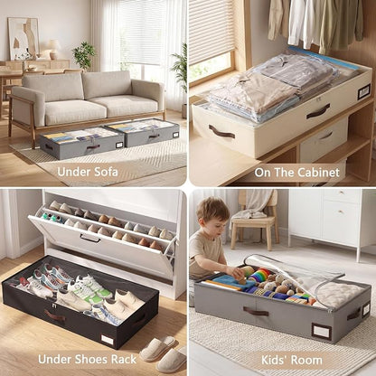 OIAHOMY 2 Pack Under Bed Storage - Image 5