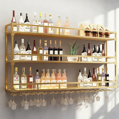 70.8in Wall Mounted Wine Rack, Wine Rack Wall Mounted by AMHRICHO