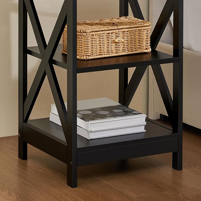 Yaheetech Black End Table Set of 2, Easy Assembly - Image 9