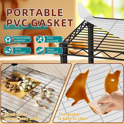 SINGAYE Small Wire 4 Adjustable Shelves Pantry Metal Shelf Floor Organizer | - Image 5