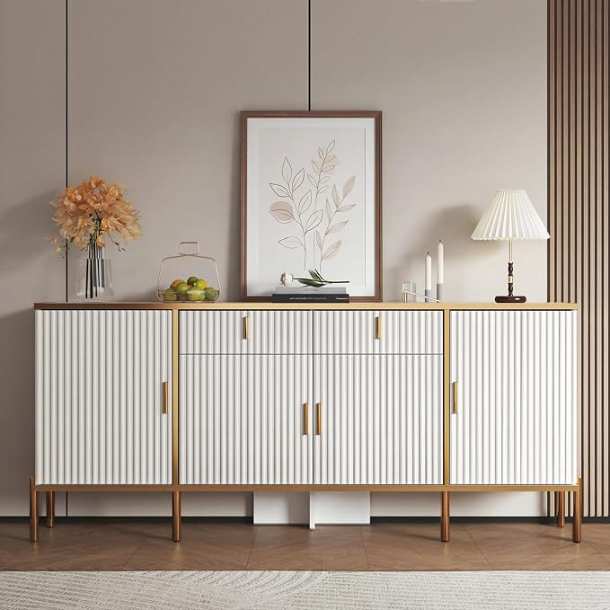 60" Modern Kitchen Buffet Cabinet, Buffets & Sideboard - Image 3