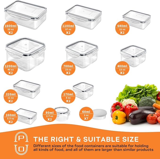 54 PCS Food Storage Containers - Image 2