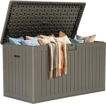 YITAHOME 220 Gallon Extra Large Deck Box, Double-Wall Resin Outdoor Storage Box by YITAHOME
