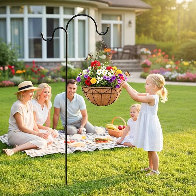 4 Pack 14 inch Wire Hanging Planter Basket - Image 3