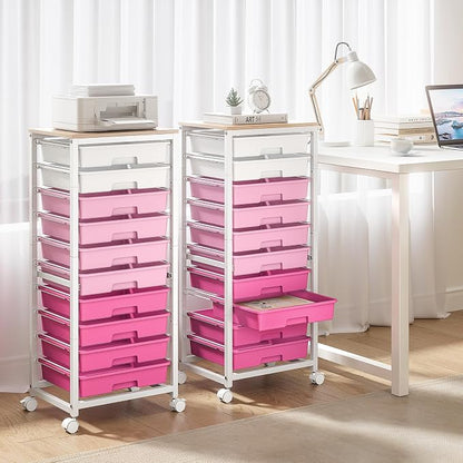 Rolling Cart with Drawers, 10 Drawer Rolling Cart, Storage Cart, Utility Cart - Image 7