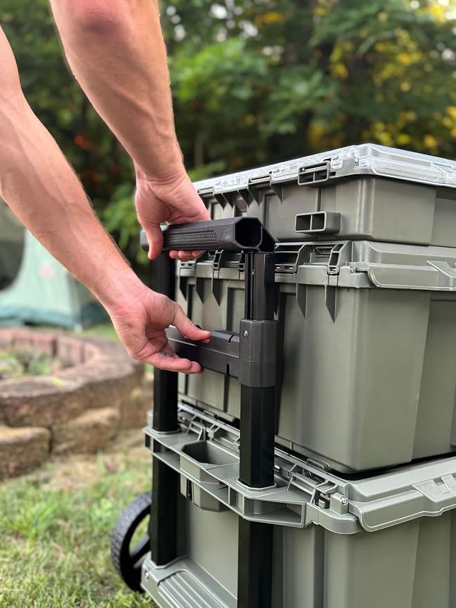 Keter Stack-N-Roll Outdoor Gear Organizer, 3-Piece Rolling Storage System | - Image 9