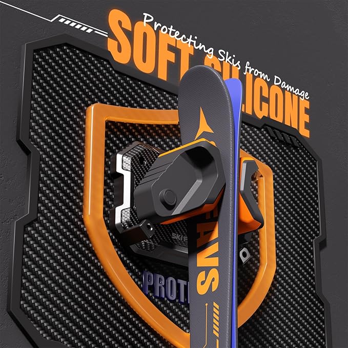 Ski & Snowboard Wall Rack for Garage Wall Fits Any Ski/board, Ski Wall Mount - Image 5