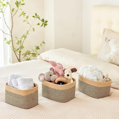 Small Cotton Rope Basket – Storage Bin - Image 9