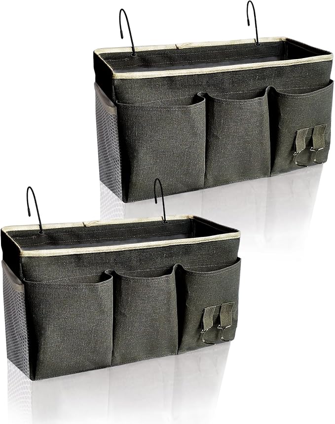 Bedside Caddy, Bedside Hanging Storage Organizer forBunk and Hospital Beds by SMALIGOLA