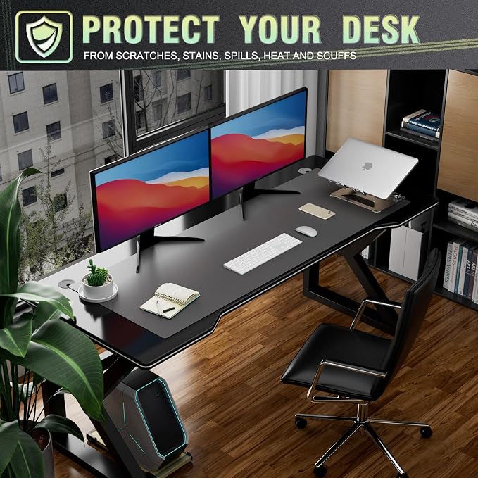 K KNODEL Large Office Leather Desk Mat, Mouse and Keyboard Pad, Computer and - Image 5