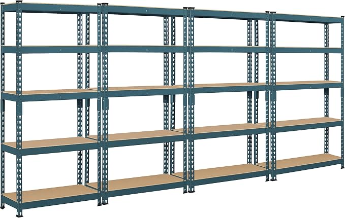 Topeakmart 4 PCS 5-Tier Utility Shelves, Metal Storage Shelves Garage Shelving by Topeakmart