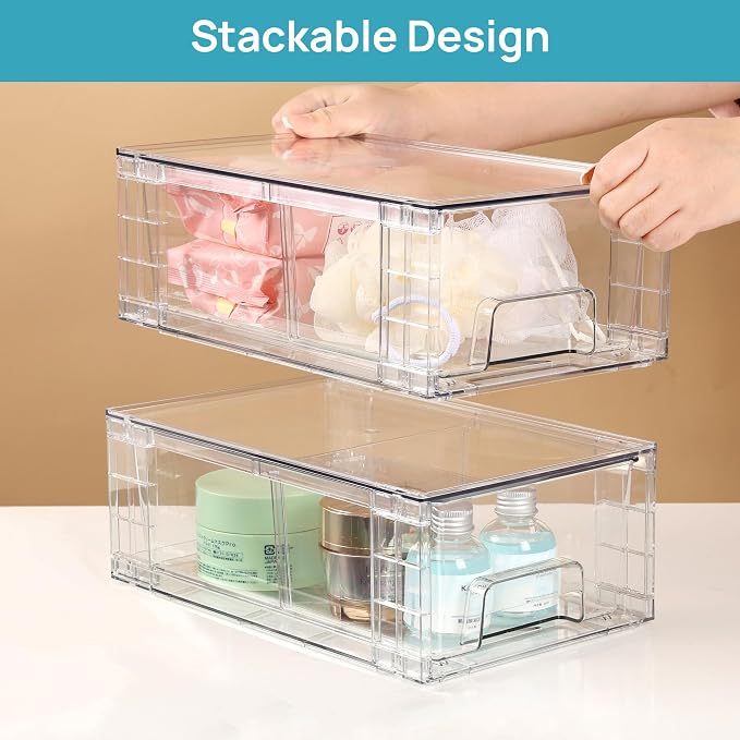 Vtopmart 4 Pack Stackable Storage Drawers, Easily Assemble - Image 6