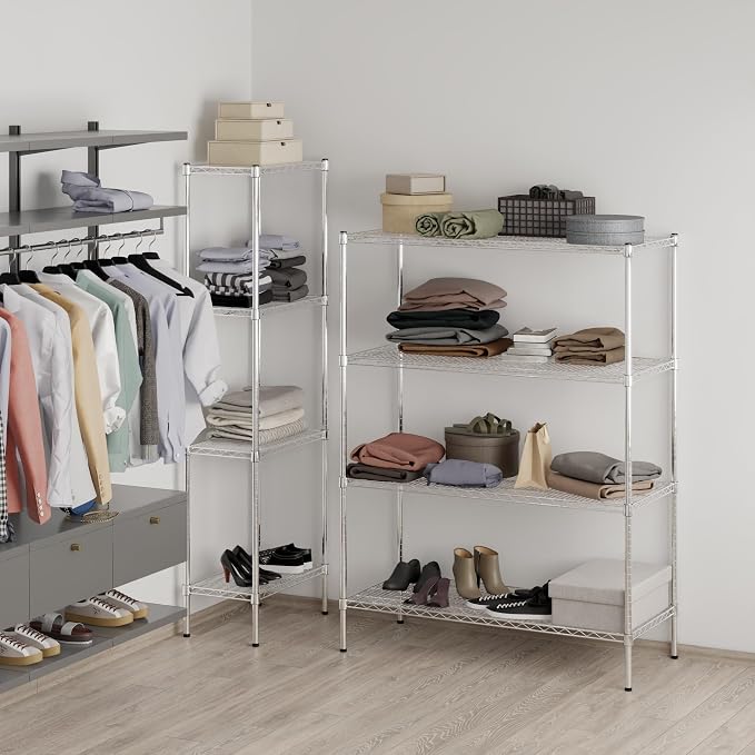 21" Deep x 48" Wide x 64" Height Wire Shelving Kit | 4-Tier | NSF Commercial - Image 7