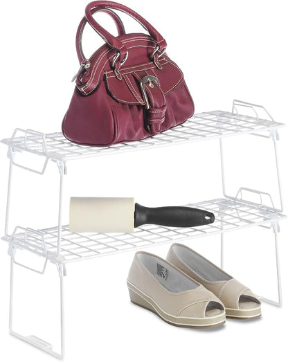 Whitmor Stackable Wire Shelf Organizer, Metal Cabinet Organizer, Space Saving - Image 3