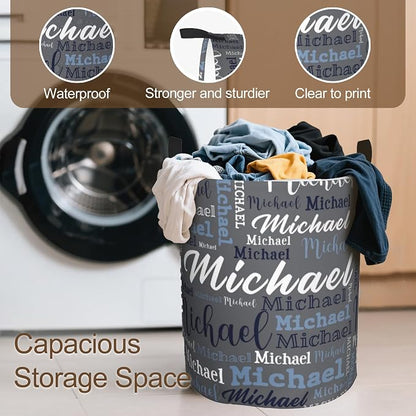 Custom Name Laundry Hamper, Personalized Laundry Baskets - Image 5