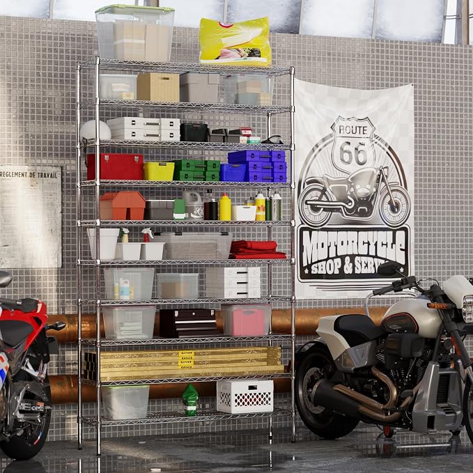 14" Deep x 54" Wide x 96" Height Wire Shelving Kit | 10-Tier | NSF Commercial - Image 4
