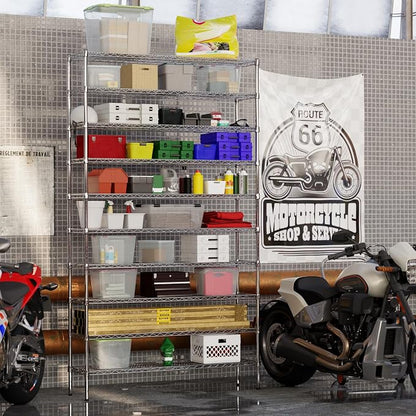 14" Deep x 54" Wide x 96" Height Wire Shelving Kit | 10-Tier | NSF Commercial - Image 4