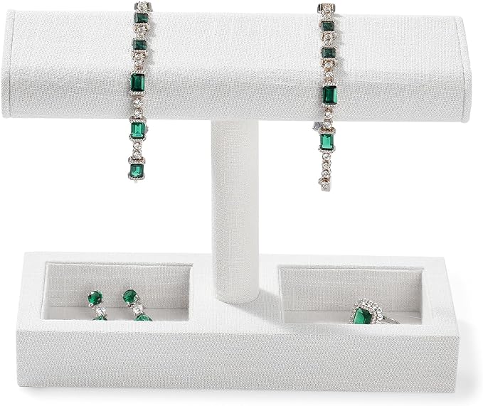 Oirlv Linen T-Bar Watch Display Stand Jewelry Display Props Jewelry Organizer - Image 6
