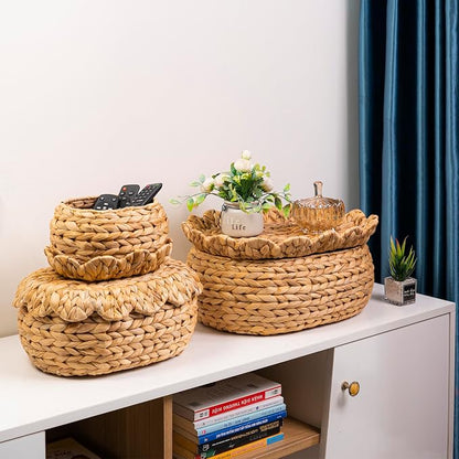Set of 3 Wicker Storage Baskets - Image 3