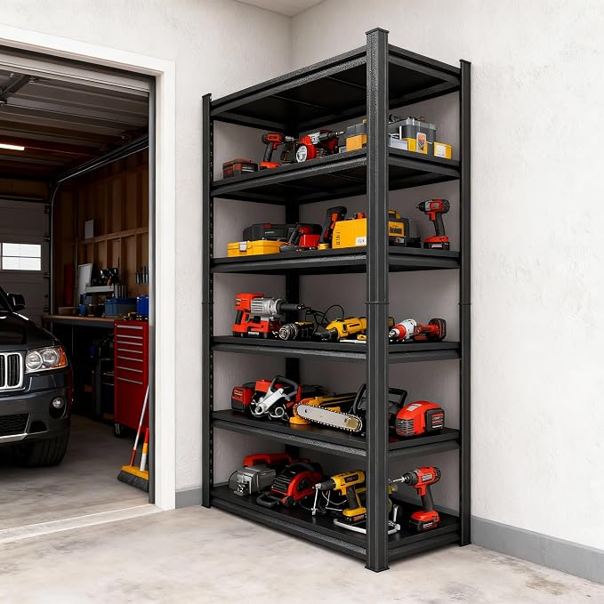 Garage Storage Shelves, 5 Tier Shelving Unit, 40 inch Wide, 18” Deep, 78” Tall - Image 5