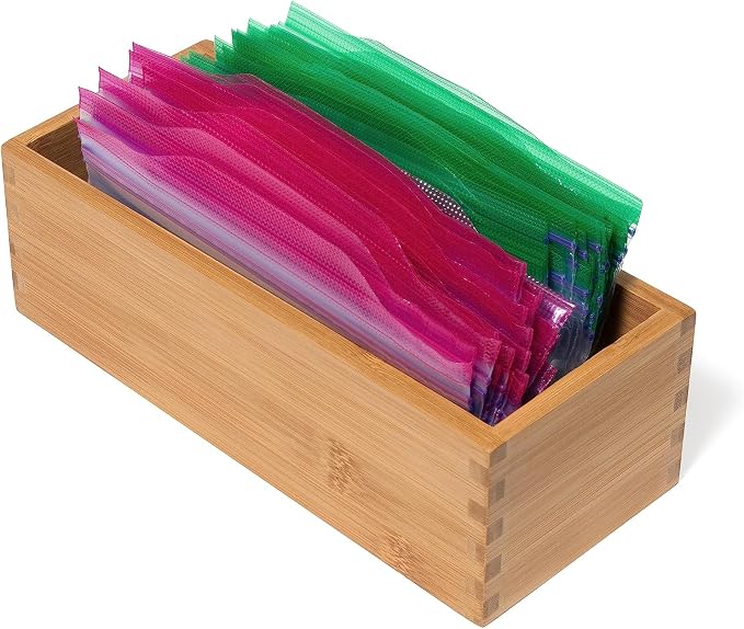 Lipper International Bamboo Wood Utensil Holder Storage Box - Image 8