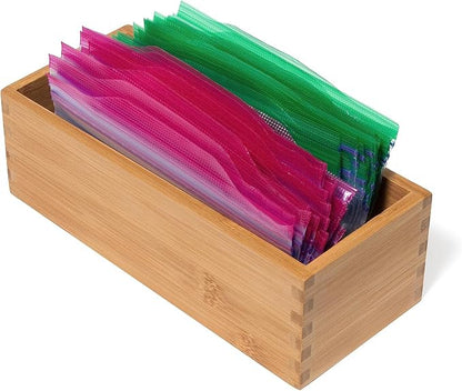 Lipper International Bamboo Wood Utensil Holder Storage Box - Image 8