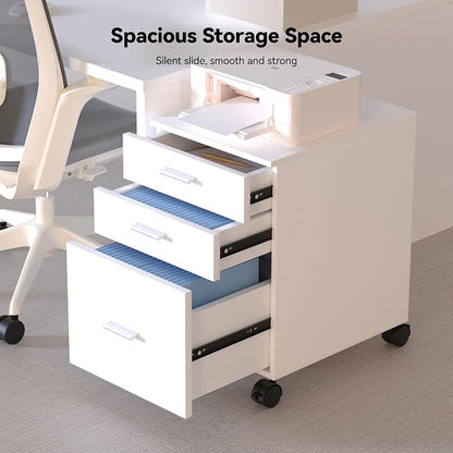 3 Drawer Mobile File Cabinet on Wheels, Classroom Organization, Printer Stand - Image 4