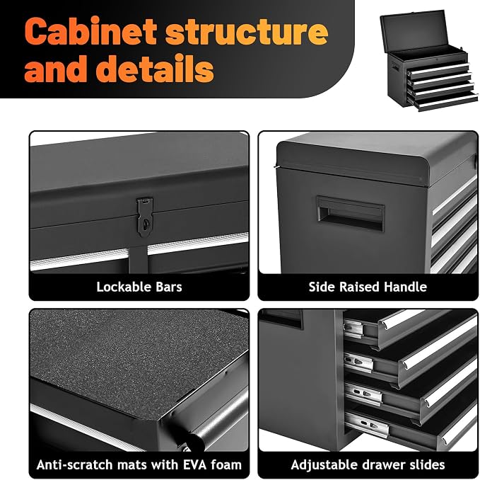 5-Drawer Rolling Tool Storage Chest Cabinet - Image 5