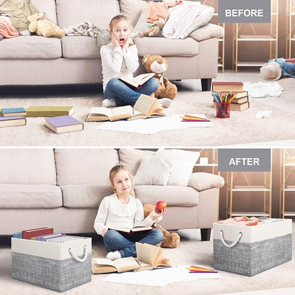 Fab totes Storage Bins 3-Pack, Foldable Storage Baskets - Image 5