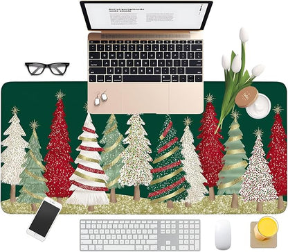 Christmas Tree - Green Gaming Mouse Pad 35.4"x15.7"Desk Mat Anti-Slip Rubber - Image 8