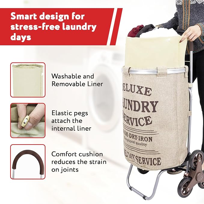 dbest products Stair Climber Laundry Trolley Dolly - Image 7