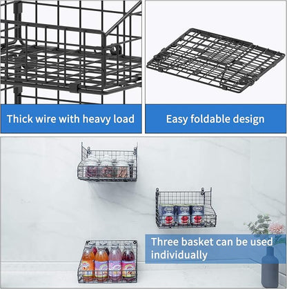 X-cosrack 3-Tier Stackable Detachable Snack Organizer, Countertop Display/Wall - Image 5