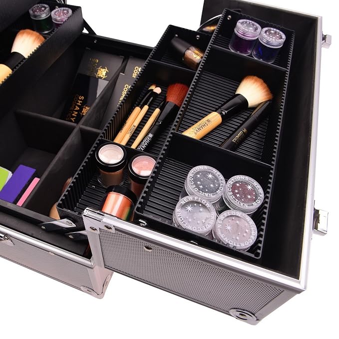 SHANY Essential Pro Makeup Train Case Cosmetic Box Portable Makeup Case - Image 7