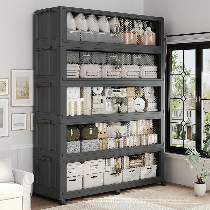1600QT Extra Large Stackable Storage Bins by Fangtueh