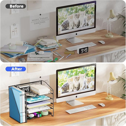 Simple Trending 5-Tier Desk File Organizer - Image 3