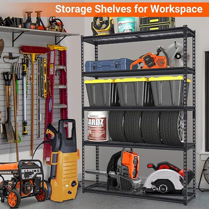 Garage Storage Shelves 5 Tiers, Heavy Duty Storage Shelving Racks - Image 3