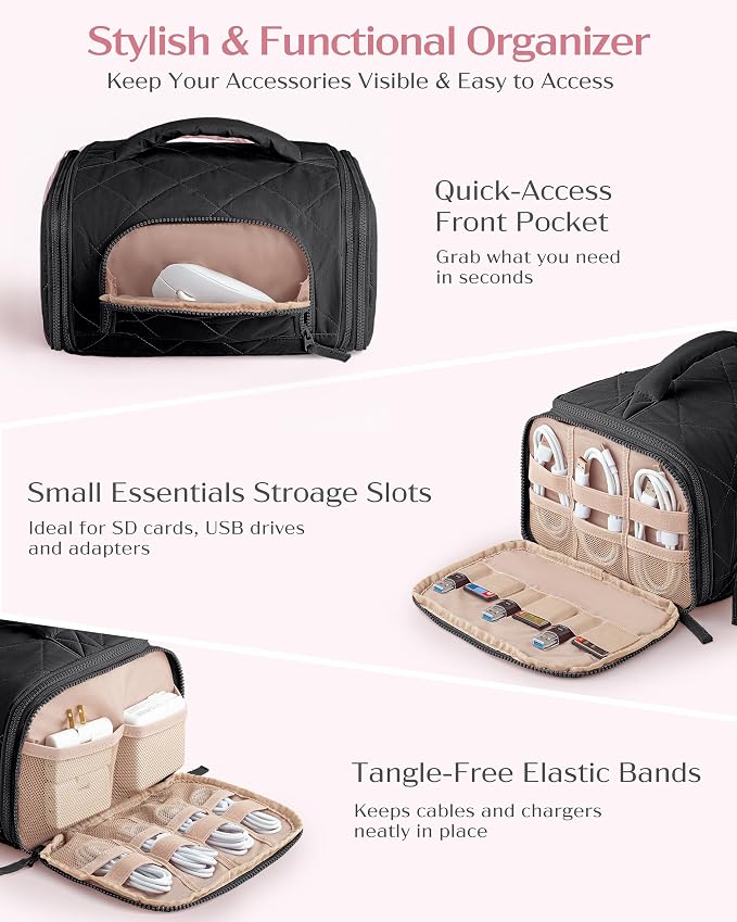 Marscamd Cable Organizer Bag, Travel Cord & Charger Organizer Pouch - Image 4