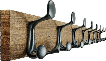 SKOLOO 43-Inch Wood Burnt Coat Rack Wall Mount by SKOLOO