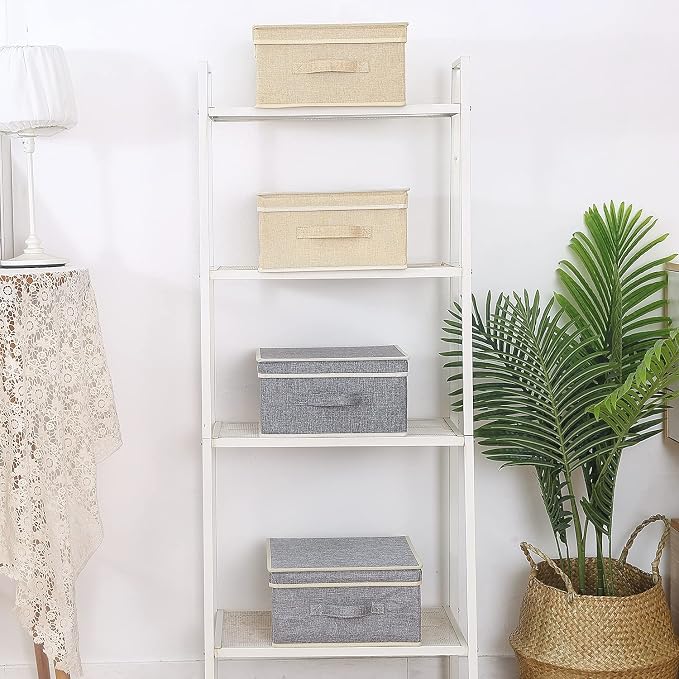 Storage Bins with Lid, Foldable Clothing Storage Box case with Handle - Image 4