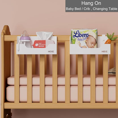 Bedside Caddy Hanging Storage Basket Little Plastic Beside Shelf Hang-on - Image 7