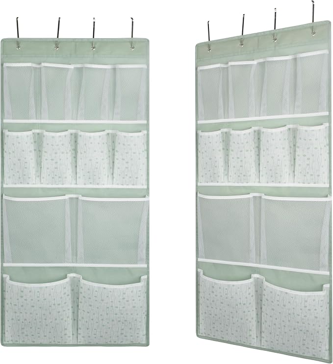 2 Pack- 12 Pocket Over Door Hanging Storage Organizer by KANCNT