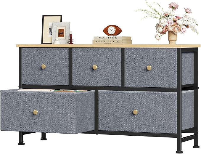 OLIXIS 5 Drawer Dresser for Bedroom, Storage Organizer Unit for Closet | Chest by OLIXIS