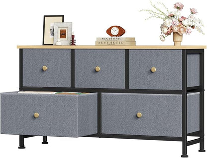 OLIXIS 5 Drawer Dresser for Bedroom, Storage Organizer Unit for Closet | Chest by OLIXIS