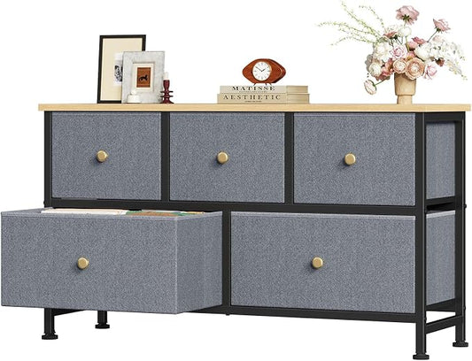 OLIXIS 5 Drawer Dresser for Bedroom, Storage Organizer Unit for Closet | Chest by OLIXIS