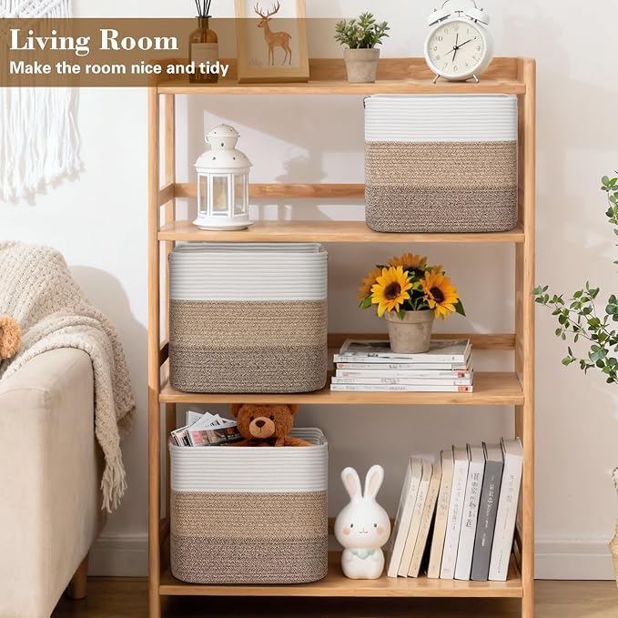 15×13 Inch Storage Cubes, 3 Pack Cube Storage Bins - Image 2