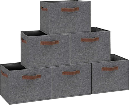GhvyenntteS Large Fabric Storage Bins 6 Pack, Foldable Closet Storage Bins by GhvyenntteS