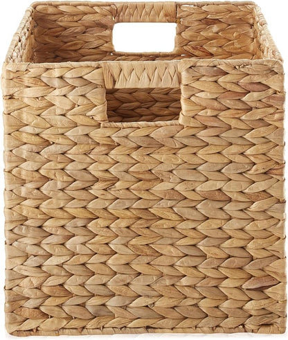 Casafield 13" x 13" Water Hyacinth Storage Baskets, Natural - Image 4